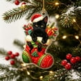 thumbnail image 7 of Christmas Acrylic Ornament, Flat Christmas Stocking, Hanging Pendant, Clear Durable Material, Holiday Tree Decoration, Indoor Home Party Decor, 3.14 x 1.18 inch, 7 of 7