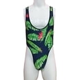 thumbnail image 3 of VONCOS Mens Underwear Briefs Nylon Spandex Green Tropical Print Banana Leaf Comfortable Breathable,Size XL, 3 of 6