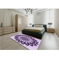 thumbnail image 5 of Ahgly Company Machine Washable Indoor Square Transitional Blossom Pink Area Rugs, 7' Square, 5 of 7