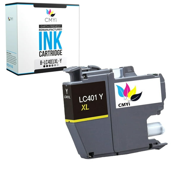 CMYi LC401XL Yellow 1-Pack Ink Cartridges compatible for Brother LC401XL - DCP-J1050DW, J1140DW, J1800DW, MFC-J1010DW, J1012DW, J1170DW, J1800DW (1 Yellow)
