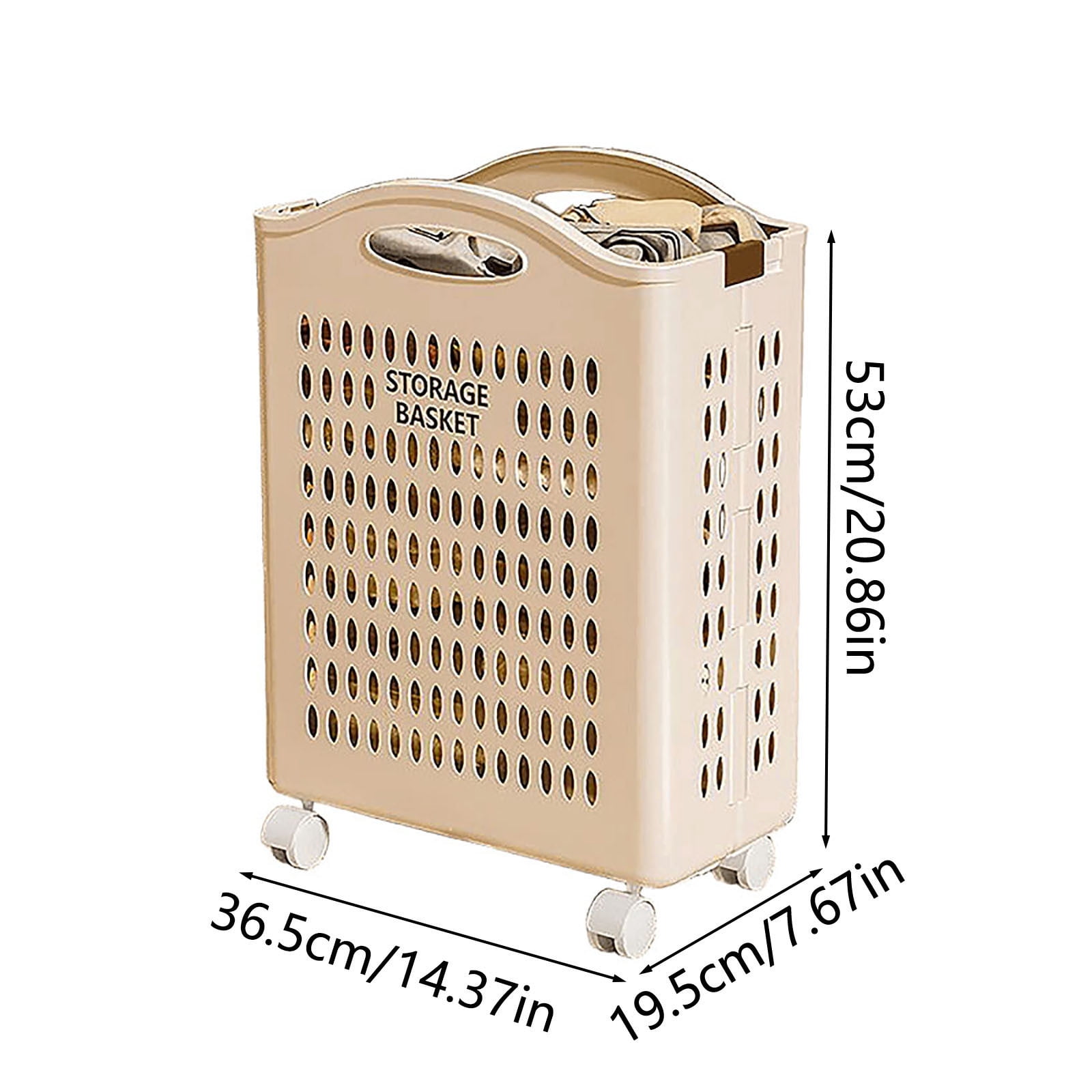 Kbndieu Collapsible Laundry Baskets, Clothes Hampers for Laundry with Heavy-Duty Wheels, Large Laundry Hamper for Bedroom, Bathroom, Dorm, Laundry Room