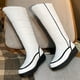 thumbnail image 4 of Zapatos para mujer, grandes, otoño/invierno, de algodón, suela gruesa, colores a juego, botas altas para nieve, botas para correr, botas vaqueras., 4 of 7