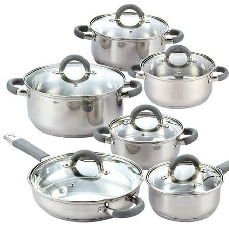 Cook N Home 12-Piece Stainless Steel Cookware Set (Best Pots To Cook With)