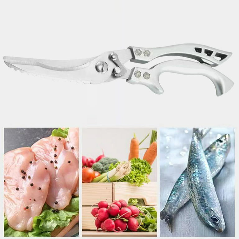  Heavy Duty Poultry Shears - Kitchen Scissors for Cutting Chicken,  Poultry, Game, Meat - Chopping Vegetable - Spring Loaded : Home & Kitchen