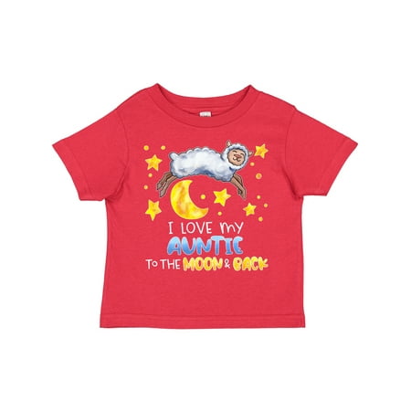 

Inktastic I Love My Auntie to the Moon and Back Cute Sheep Gift Toddler Boy or Toddler Girl T-Shirt