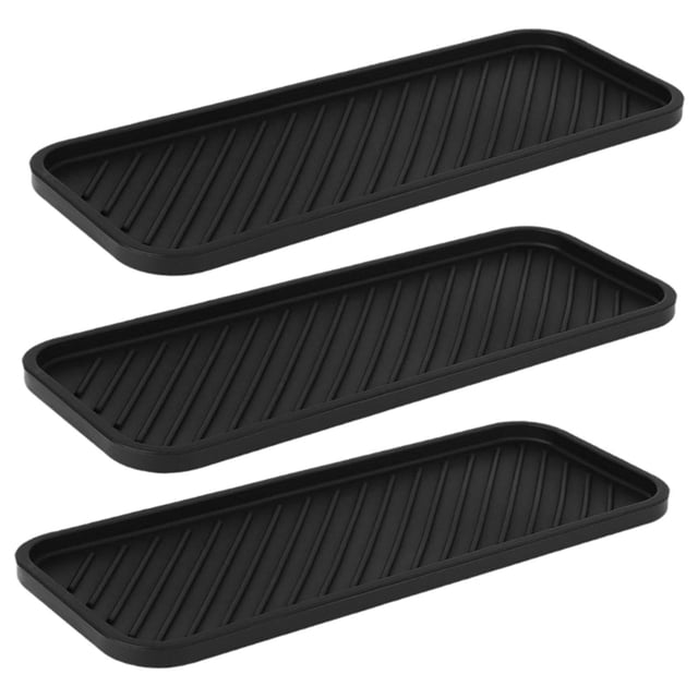 3 alfombrillas reutilizables para secar platos, bandeja de drenaje de agua, almohadilla de silicona para escurrir platos de cocina, encimeras,