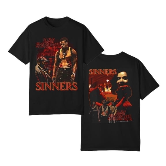 Retro Smoke And Stack Shirt, Sinners Movie Cotton T-Shirt – Unisex Short Sleeve Fashion Tee, Casual Streetwear Top for Movie Fans