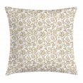 thumbnail image 1 of Ethnic Throw Pillow Cushion Cover, Arabic Pattern of Floral Paisley Style Wild Herbs and Oriental Ornaments, Decorative Square Accent Pillow Case, 20 X 20 Inches, Dust Camel and White, by Ambesonne, 1 of 2