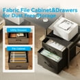 thumbnail image 6 of 55" Office Desk with Power Outlets & CPU Holder, L-Shaped Corner Desk with File Cabinet, Storage Shelf & 2 Drawers for Large Spaces, Black, 6 of 8
