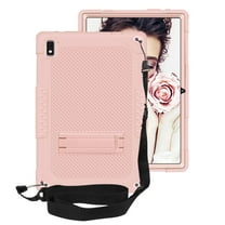 SOATUTO Case for Vastking KingPad K10 / K10 Pro / Z10 / For Sgin 10.1 Tablet Heavy Duty Hybrid Shockproof Kids Friendly Cover with Kickstand Shoulder Strap For Vastking KingPad K10 Pro - Rose Gold