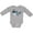 AC-Heather Grey, variant on Great White Shark Boys or Girls Long Sleeve Baby Bodysuit