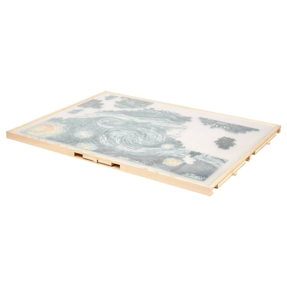 Extra-Large Puzzle Board with Drawer – 1500-Piece Wooden Jigsaw Mat, 34x25 in, Portable & Easy Storage
