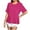 Hot Pink, variant on Round Neck Tops for Women Dressy Short Sleeve Elegant Summer Peplum Pleated Flowy Casual Blouse Shirt Trendy 2025