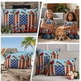 thumbnail image 5 of Independence Day Outdoor Waterproof Pillow Covers, 4th of July Bird USA Flag Flower Bird Decorative Square Throw Pillowcase Sofa Cushion Sham for Patio/Couch/Chair, 16"x16" 2 Pack, 5 of 8
