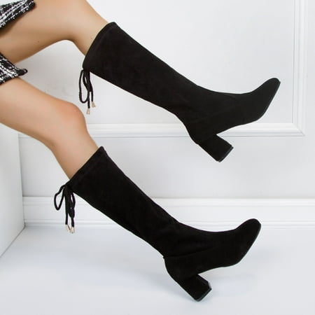 

TALKVE Women s Fashion Casual Roman Short Ankle Boots Heels Leather Shoes