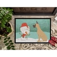 thumbnail image 3 of Cropped Fawn Great Dane Snowman Christmas Door Mat, 3 of 4