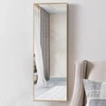 thumbnail image 3 of NeuType Gold Floor Mirror with Stand Large Full Length Mirror Modern Wall Mounted Mirror 59"x16", 3 of 8