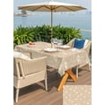thumbnail image 5 of Outdoor Tablecloth with Umbrella Hole for Patio/Picnic/Party/Camping, Beige Floral Waterproof Table Cloth Rectangle Table Cover Washable, Vintage Spring Botanical Flowers (60"x 102"), 5 of 8