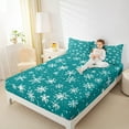thumbnail image 4 of Manfei Dreamy Snowflake Chils Bed Sheets, Merry Christmas King Sheets, Kawaii Princess Style Sheet Set, Super Cozy Room Decor, 4-Piece, 4 of 7