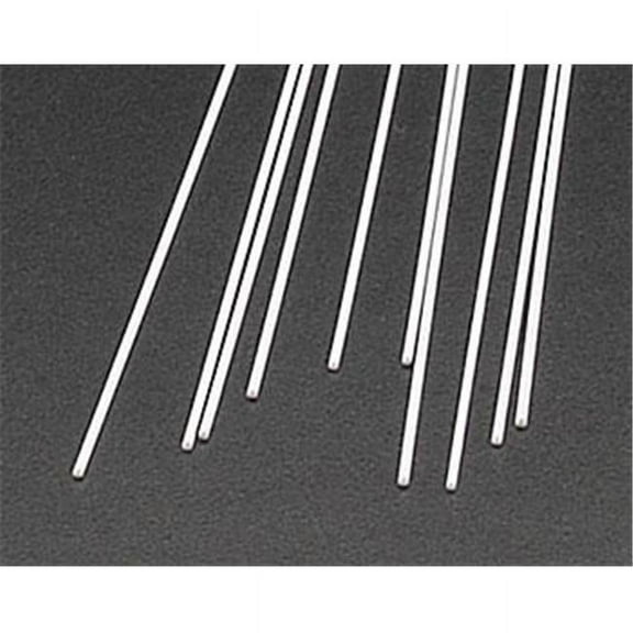 Plastruct Plastic Round Rod - Pkg of 10, 0.03" Dia × 10" L