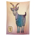 thumbnail image 3 of Ambesonne Goat Tablecloth Rectangular Table Cover, Chinese Astrology Animal, 52"x70", Multicolor, 3 of 4