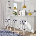 thumbnail image 6 of Butler Specialty Company Tobias Round Rattan 30" Bar Stool - White & Navy Stripe, 6 of 8