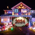 thumbnail image 3 of 2025 Adorno Navideño Con Diseño De Coche Para Puerta De Garaje Exterior Gran Adorno Navideño Para Puerta Cubierta Para Puerta De Garaje Exterior De Temporada Pared Del Hogar, 3 of 3