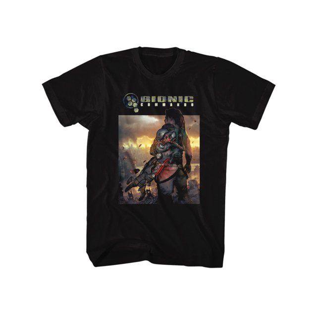 Bionic Commando Arcade Video Game Mechanical Robot Army Hero Adult T-Shirt Tee