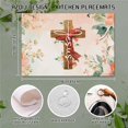thumbnail image 5 of Christian Cross Jesus Flowers Floral Placemats Set of 4, 12x18 Spring Watercolor Rustic Table Mat Decor, Seasonal Summer Table Decors for Holiday Dining Kitchen Holiday Party. (083), 5 of 5