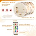 thumbnail image 5 of Yayeee Flameless Candles with Remote Flickering Battery Operated Multi Color Changing, Beige Seashell, 5 of 7