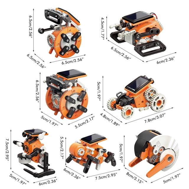 Kit de experimentos científicos Jadeshay 7 en 1 ensamblaje robótico solar