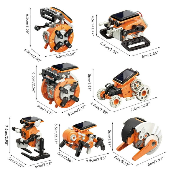Kit de experimentos científicos Jadeshay 7 en 1 ensamblaje robótico solar
