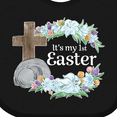 thumbnail image 4 of Inktastic It's My 1st Easter with Cross and Flowers Boys or Girls Baby Bib, 4 of 4