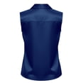 thumbnail image 4 of Womens Silk Satin Sleeveless Shirts Blouses Solid Casual Loose V Neck Classic Tank Tops for Work office Navy XXL(XXL), 4 of 9
