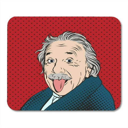 KDAGR November 14 Portrait of Albert Einstein Physicist Chemist and Mathematician in Retro Comic Pop Mousepad Mouse Pad Mouse Mat 9x10