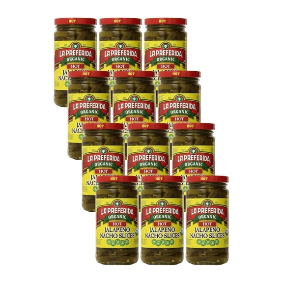 La Preferida - Pepper Jalapeno Slice Hot Organic - 11.5 Oz, Case of 12