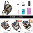 thumbnail image 5 of FORMRS Crossbody Bag for Women Quilted Travel Shoulder Cell Phone Purse with Chain Strap Handbag, Eagle Flag Pattern, 5 of 7