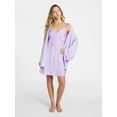thumbnail image 3 of No Boundaries Sleepwear Satin Robe, Women's XS-XXL, 3 of 6
