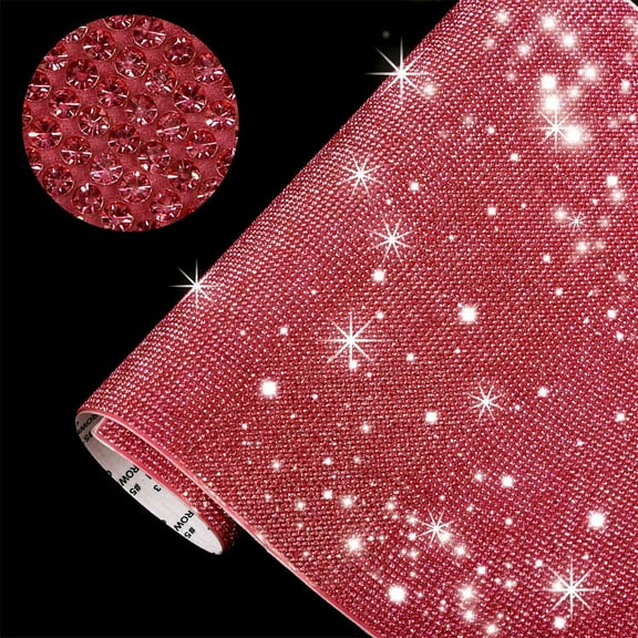 EDHITNR Crystal Rhinestone Sticker Roll, Self Adhesive Glitter Diamond Ribbon for DIY Car Decoration, 12x20cm Resin Rhinestone Sticker for Phone Case Laptop Mug Shoes Home Decor Craft