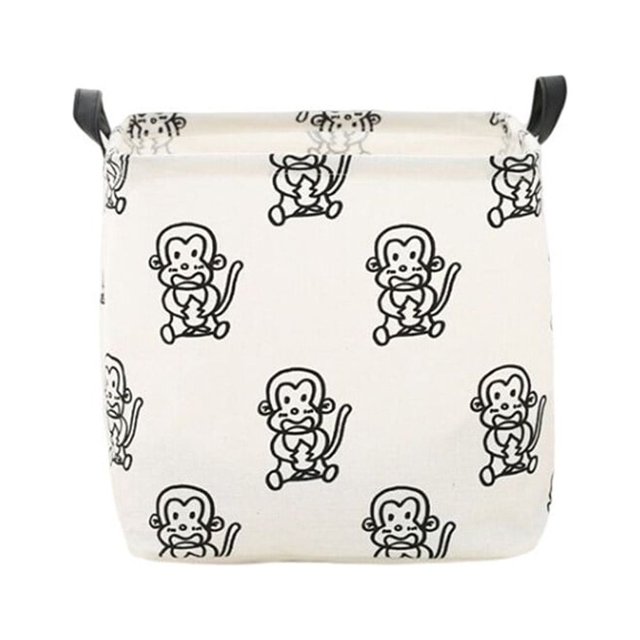 Laundry Basket Storage Case Sundries Office Shelf Box Multipurpose Exquisite Fine Workmanship Long-lasting Cube Folding Kids Monkey 2 Pattern