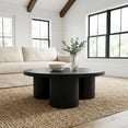 thumbnail image 6 of Black Solid and Manufactured Wood Round Coffee Table with Durable Finish, 6 of 6