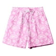 thumbnail image 1 of Ediodpoh Men Swim Shorts Boho Style Print Drawstring Waist Summer Shorts with Pocket Beach Pants Mens Swim Trunks Pink XL, 1 of 7