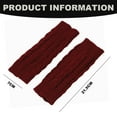 thumbnail image 2 of Women's Ribbed Wrist Arm Warmers Stretchy Cable Knitted Fingerless Gloves, 2 of 5