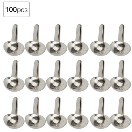 

100 Pcs Mushroom shaped Decoration Rivets DIY Accessories for Bags Shoes Hats Clothes(12mm Silver )
