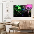 thumbnail image 5 of Elephant Stock Record Player Wall Art - Horizontal Canvas Wall Art - Living Room Wall Decor - Music Canvas - Green And Pink Decor - 36" x 24", 5 of 8