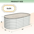 thumbnail image 3 of Huisuilinss Galvanized Raised Garden Bed,Oval Garden Boxes Outdoor,Metal Planter Box,Open-Ended Base Raised Planter Beds For Vegetables Flower Herb,2PCS, 3 of 5