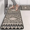 thumbnail image 2 of Kitchen Rugs Sets Of 2,Boho Black and White Ethnic Pattern Anti Fatigue Kitchen Mat Rugs Non Slip Washable,Decorative Kitchen Floor Mats for Kitchen,Sink,Laundry,17"x47"+17"x47", 2 of 5