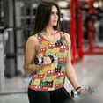 thumbnail image 5 of Fotbe Cute Cartoon Cat Womens Loose Fit Casual Flowy Slim-Fit Tank Tops Athletic Round Neck Trendy Sleeveless Summer Tops for Gym and Yoga-Large, 5 of 7