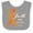 Heather and White, variant on Inktastic Faith over Fear Leukemia Awareness with Orange Ribbon Boys or Girls Baby Bib