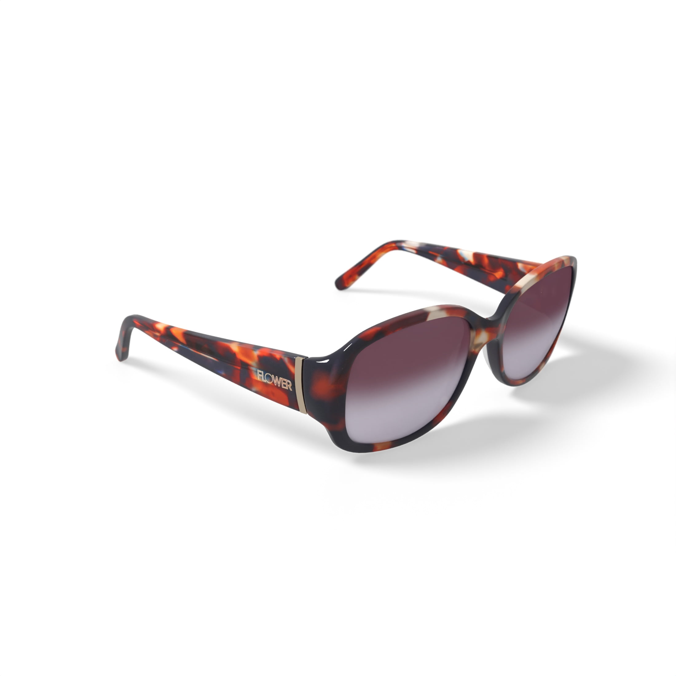 FLOWER Women's Prescription Fashion Sunglasses FLR1006, Edie, Blue/Tortoise, 57-17-135 with Case